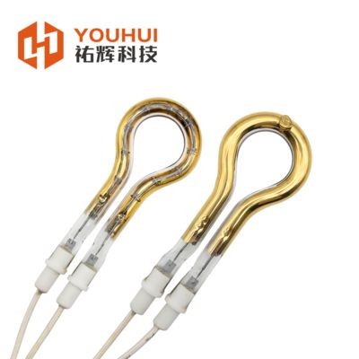 Dobra cena. Single Tube Short Wave Gold Coating Infrared Heating Element Tube 150-6000W with 85% Heat Efficiency and 5000-20000h Lifespan w Internecie