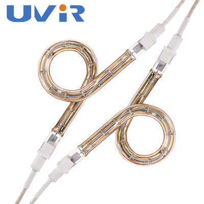 Dobra cena. Niestandardowa halogenowa lampa grzewcza na podczerwień z pierścieniem 24V-575V, powlekana złotem w Internecie