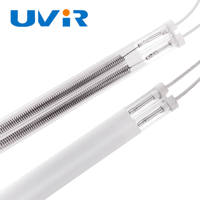 Lampa na podczerwień średniej fali 4000W z dwiema rurami, biała powłoka, 400V