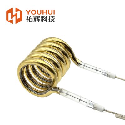 Dobra cena. Gold Coating Ring Infrared Lamp with 100-7600W Power and 8-14mm Quartz Tube for Efficient Heating w Internecie