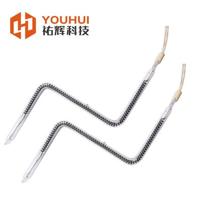 Durable 200-4000W Z-type Double Tube Carbon Fiber Infrared Heating Lamp with Clear Emitting Color for Industrial Applications