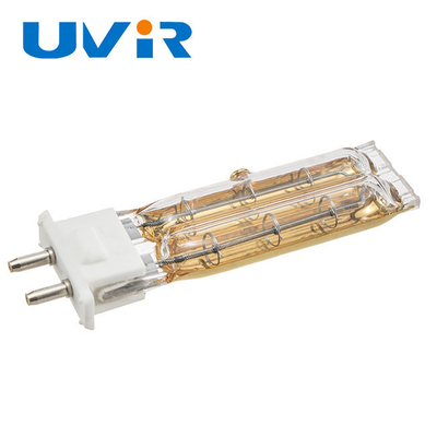 TC04 11x23 Kwarcowa lampa grzewcza, lampa dwururowa ze złotym odbłyśnikiem