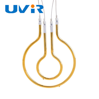 Żarówka na podczerwień z pierścieniowym reflektorem, złota, 230V 1500W, 80mm