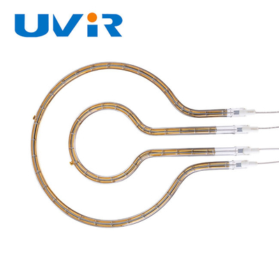 Żarówka na podczerwień z pierścieniem odbłyśnikowym, złota, 2200W, 230V, rura 8mm