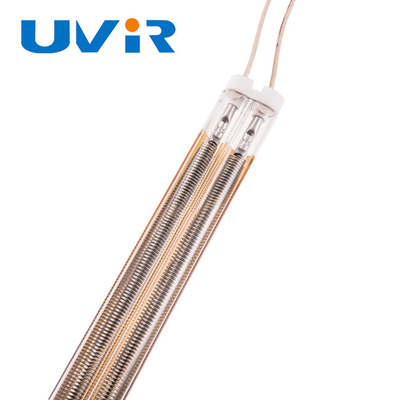 Lampa na podczerwień średniej fali 2500W, powlekana złotem, 415V, kwarcowa
